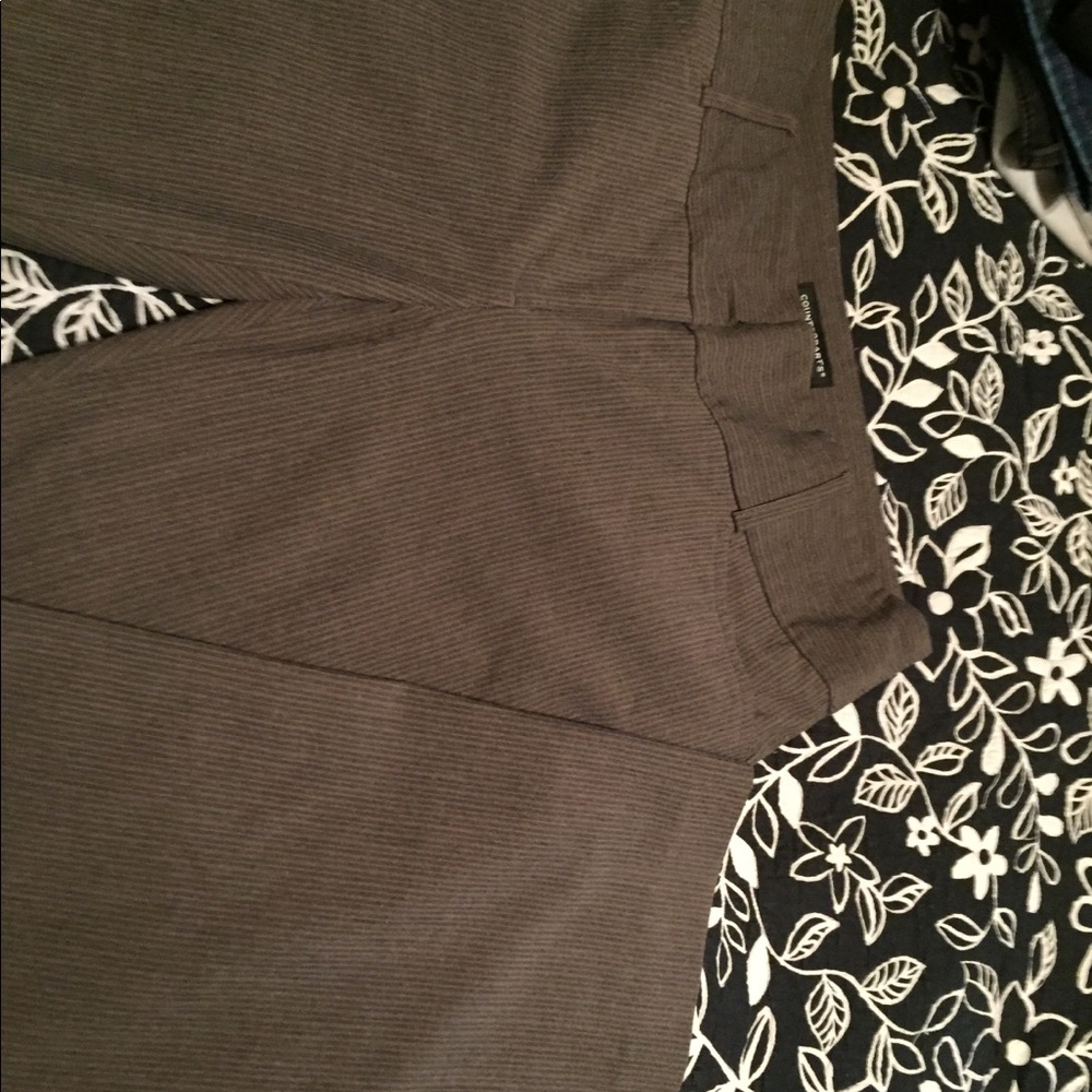 Brown with pin stripes wide leg trousers